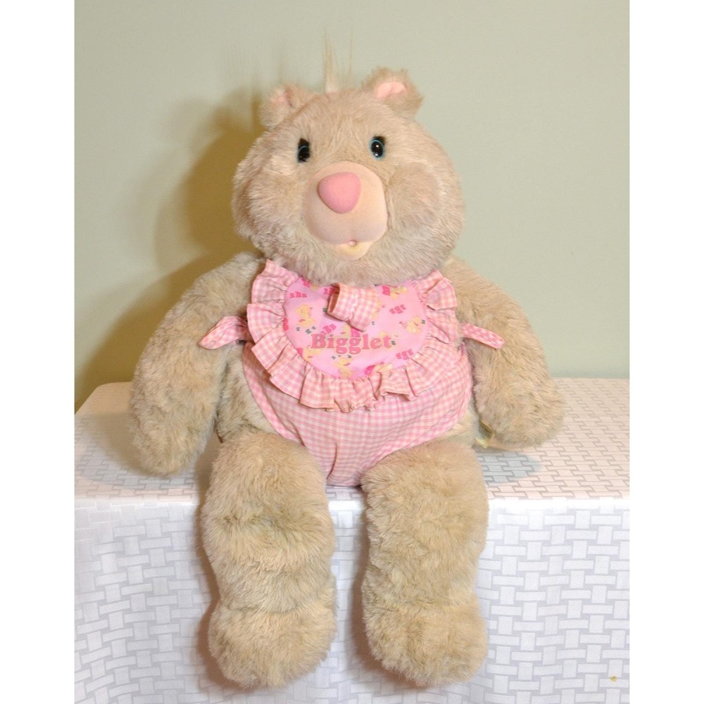 Vintage 1986 Baby Biggie Bear Bigglet 24" Plush American Greetings Amtoy